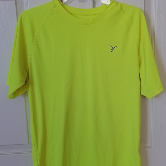 Old Navy Active Mens Neon Short Sleeve Shirt Size M - Picture 1 of 3